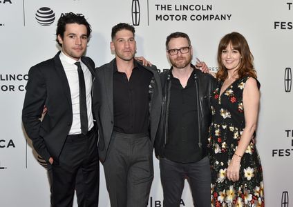 Jon Bernthal, Rosemarie DeWitt, Christopher Abbott, and Jamie M. Dagg at an event for Sweet Virginia (2017)