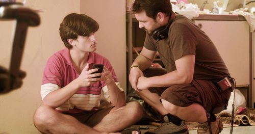 Giuseppe Bausilio as Abdullah with Director Minos Papas on the set of 