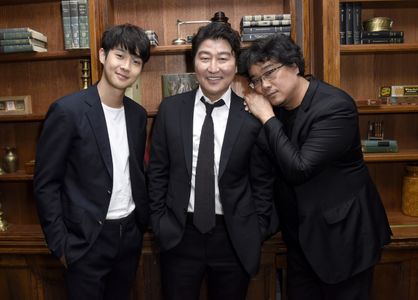 Bong Joon Ho, Song Kang-ho, and Choi Woo-sik at an event for Parasite (2019)