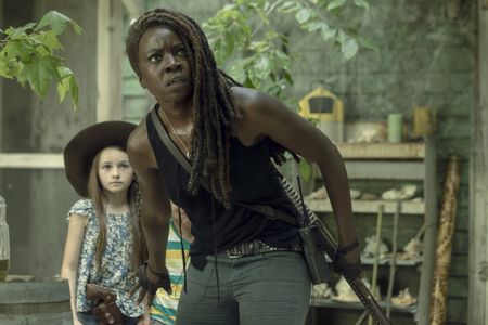 Antony Azor, Danai Gurira, and Cailey Fleming in The Walking Dead (2010)