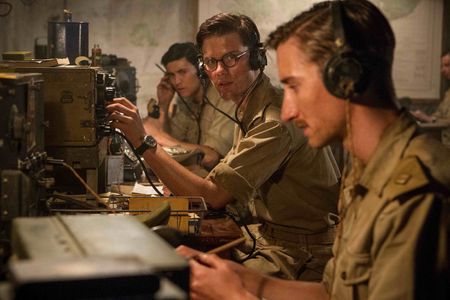 Tom Hobbs, Tom Stokes, and Jeremy Irvine in The Railway Man (2013)