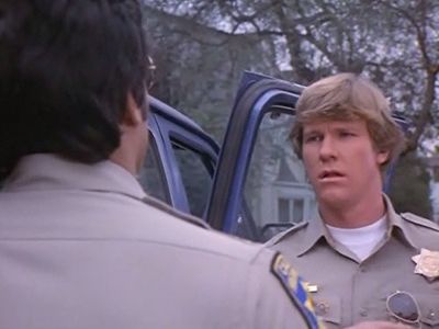 Erik Estrada and Larry Wilcox in CHiPs (1977)