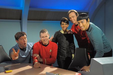 Chuck Huber, Rekha Sharma, Christopher Doohan, Todd Haberkorn, and Steven Dengler in Star Trek Continues (2013)