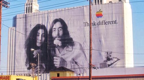 John Lennon, Yoko Ono, and Lee Clow