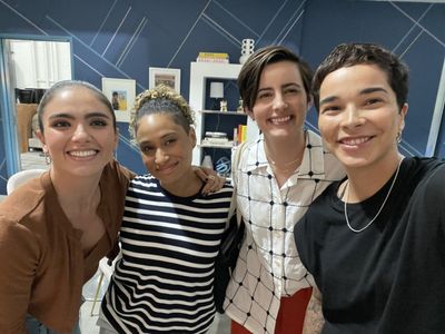 Arienne Mandi, Rosanny Zayas, Jacqueline Toboni and Paula Andrea Placido on set of The L Word: Generation Q