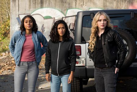 Kathryn Newton, Clark Backo, and Yadira Guevara-Prip in Supernatural: Wayward Sisters (2018)