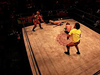 Fenix, Martin Casaus, and Trevor Mann in Lucha Underground (2014)