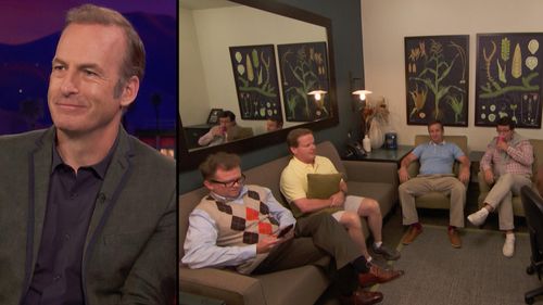 Brian Habicht, Bob Odenkirk, Alan Heitz, Doug Morency, and J.P. Giuliotti in Conan (2010)