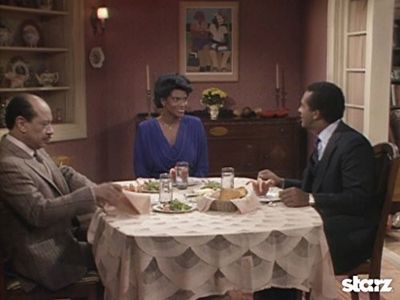 Clifton Davis, Sherman Hemsley, and Anna Maria Horsford in Amen (1986)