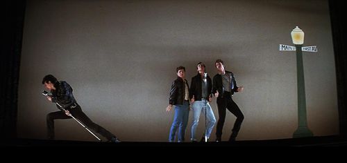 Christopher McDonald, Peter Frechette, Leif Green, and Adrian Zmed in Grease 2 (1982)