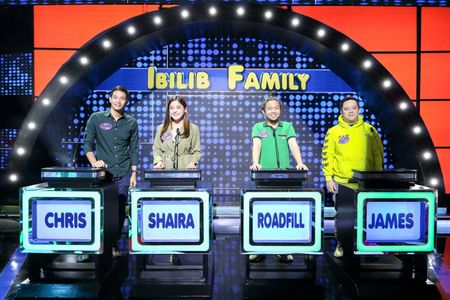 Chris Tiu, Roadfill, Moymoy, and Shaira Diaz in Family Feud Philippines (2022)