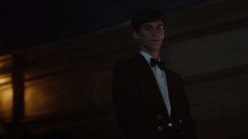 Jarrett Maier as Teen Hugh Hefner in American Playboy: The Hugh Hefner Story