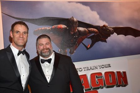 Simon Otto, Head of Character Animation (left) and Dean DeBlois, Director (right) of How to Train Your Dragon 2 at Canne