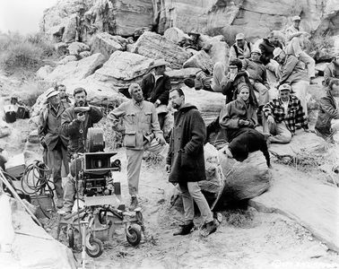 Claudia Cardinale, Jordan Cronenweth, William A. Fraker, Conrad L. Hall, and Richard Brooks in The Professionals (1966)