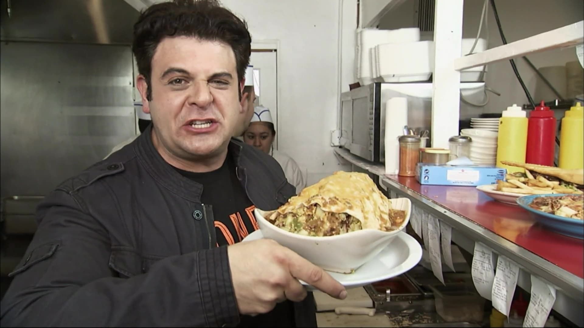 Man v. Food background