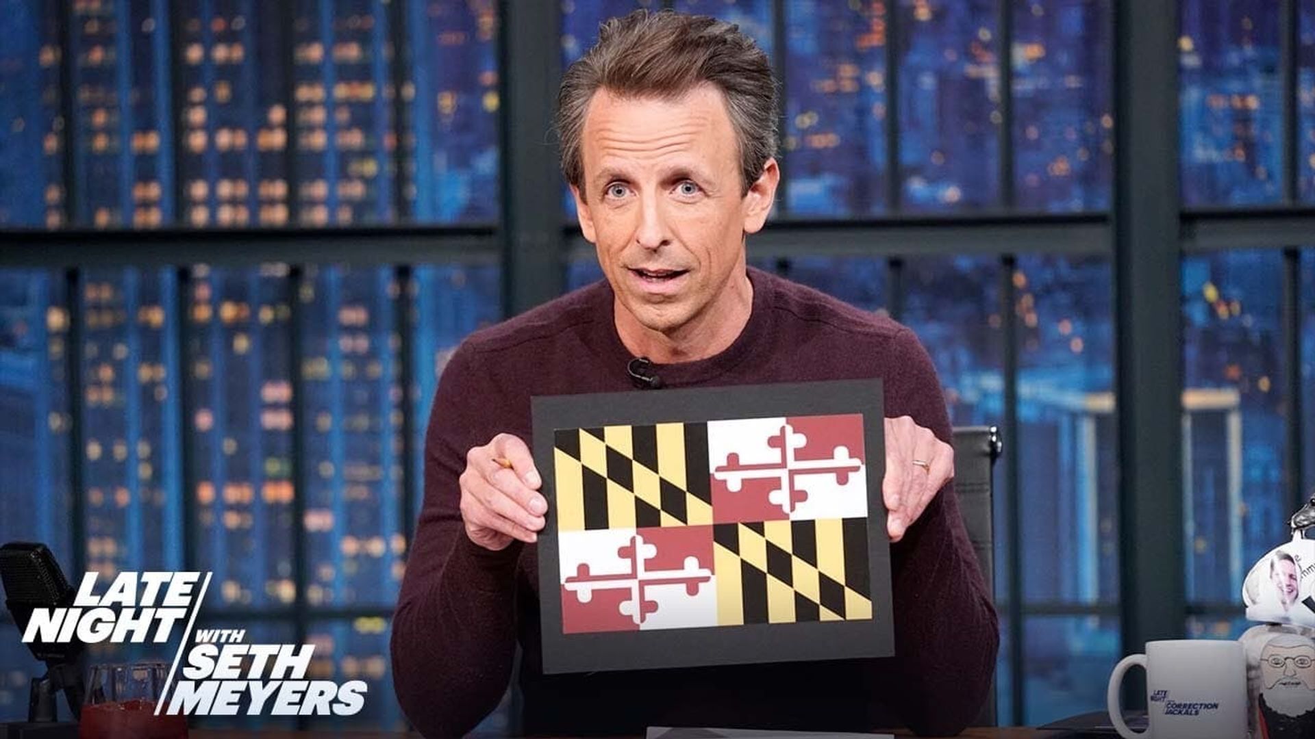 Late Night with Seth Meyers: Corrections" background