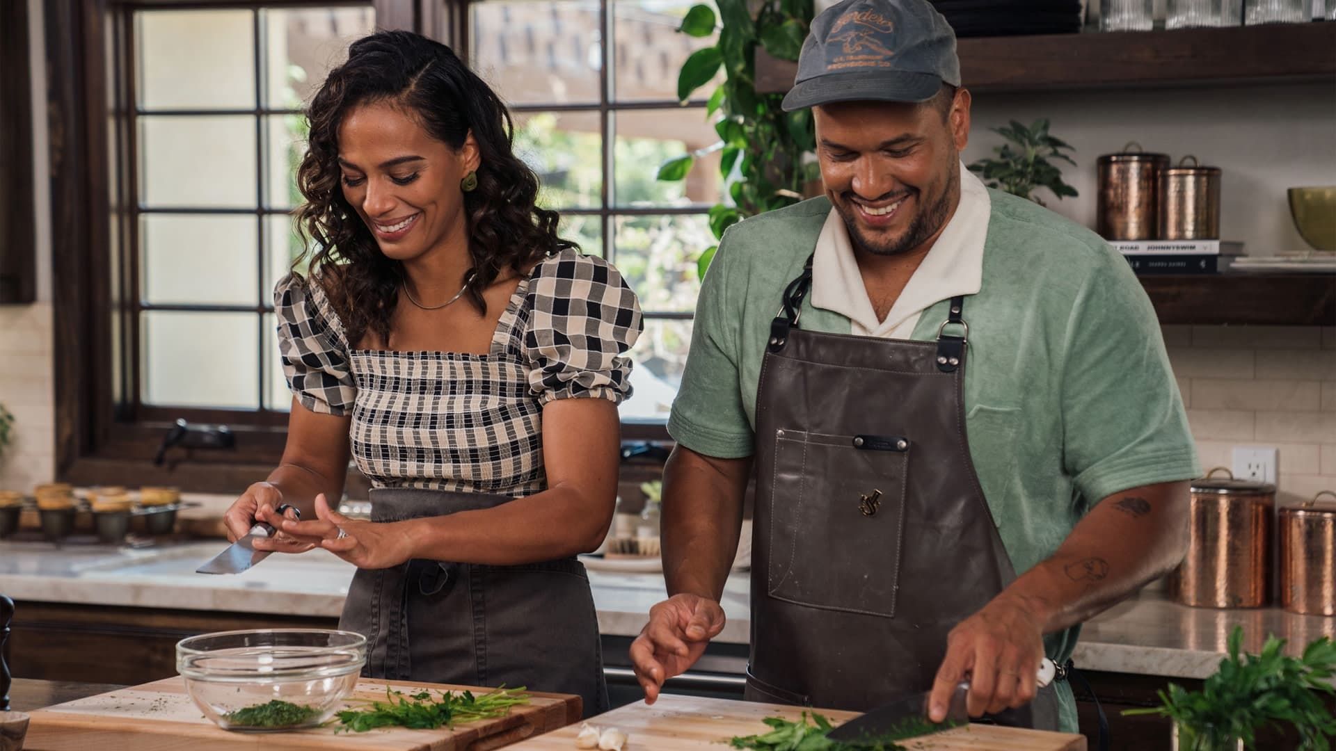 In the Kitchen with Abner and Amanda background