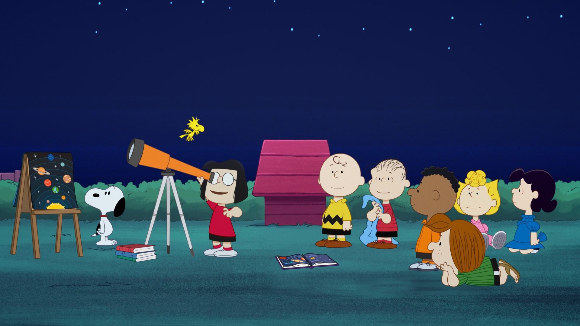 Snoopy in Space background