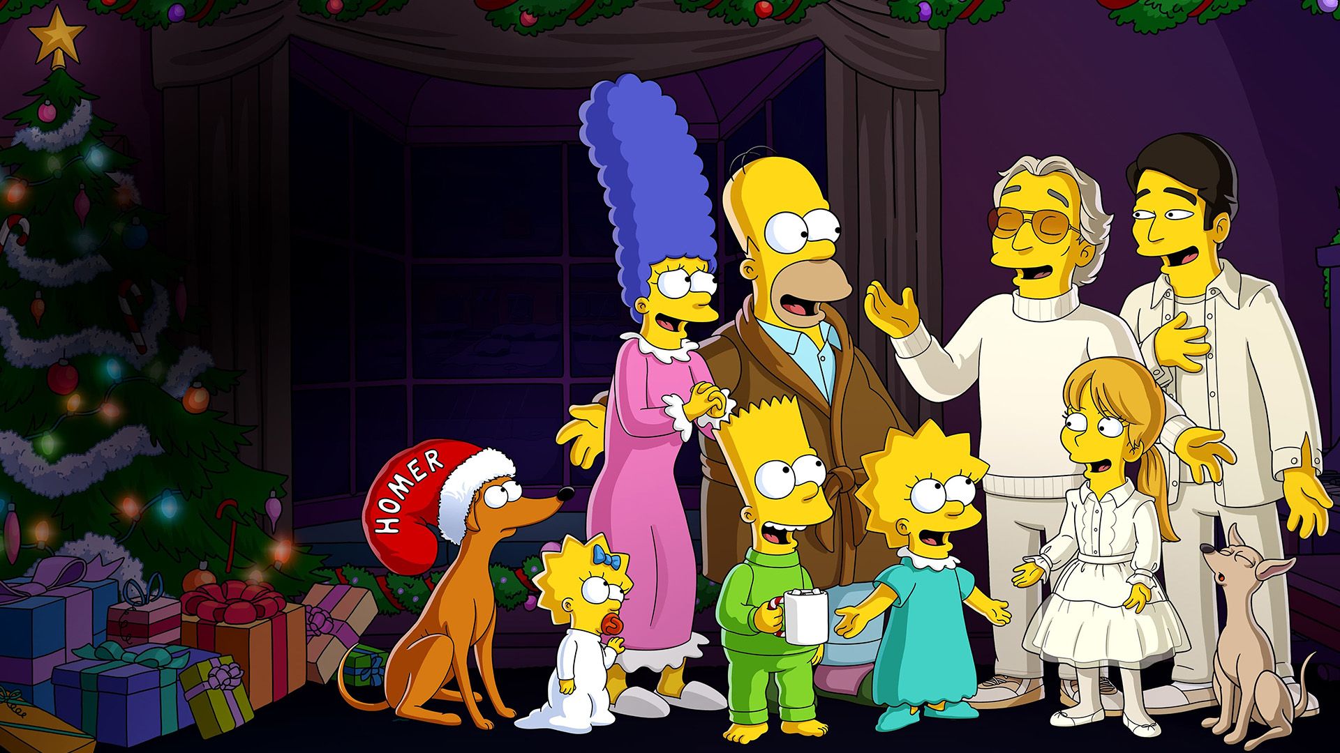 The Simpsons Meet the Bocellis in Feliz Navidad background