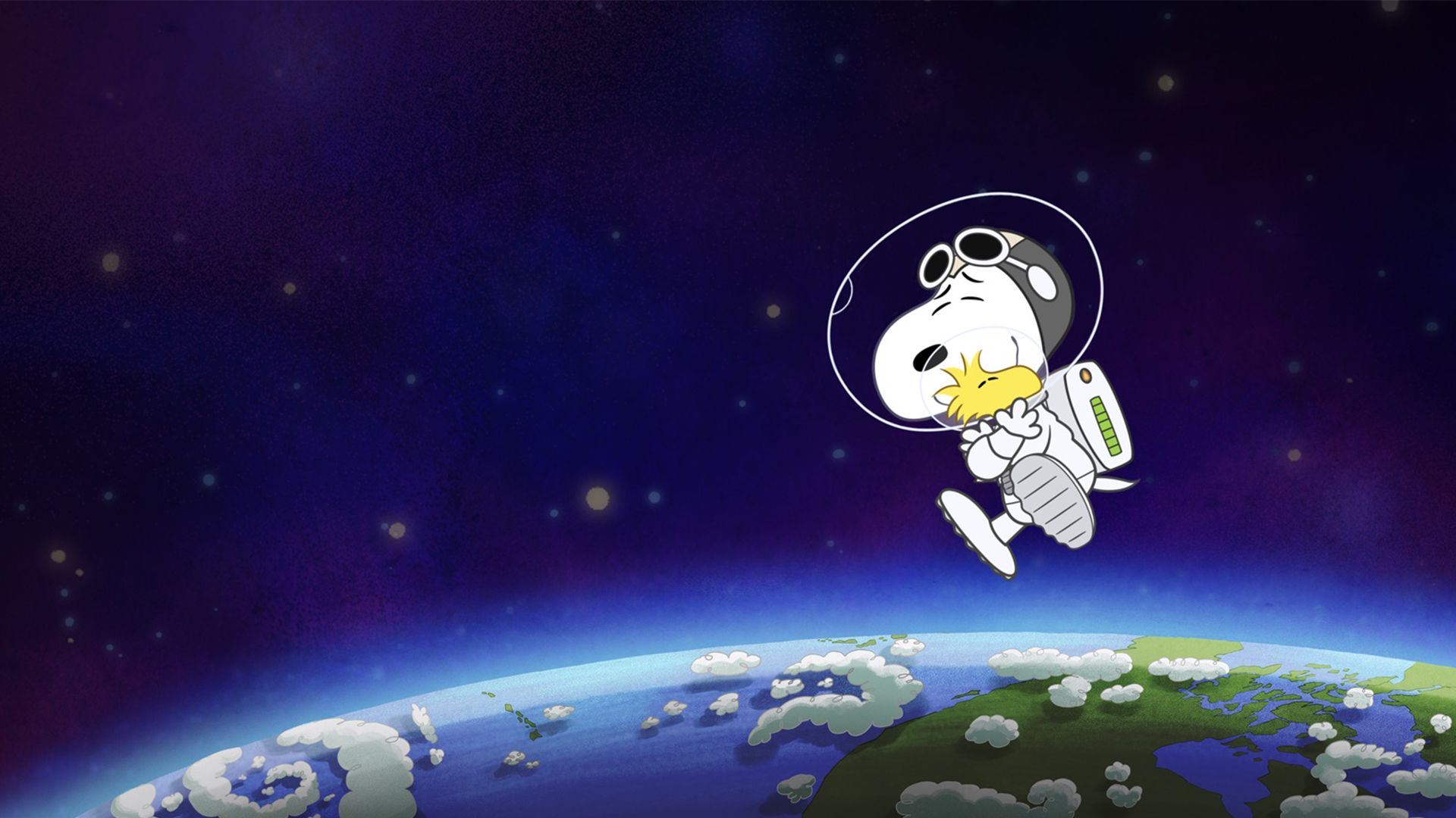 Snoopy in Space background