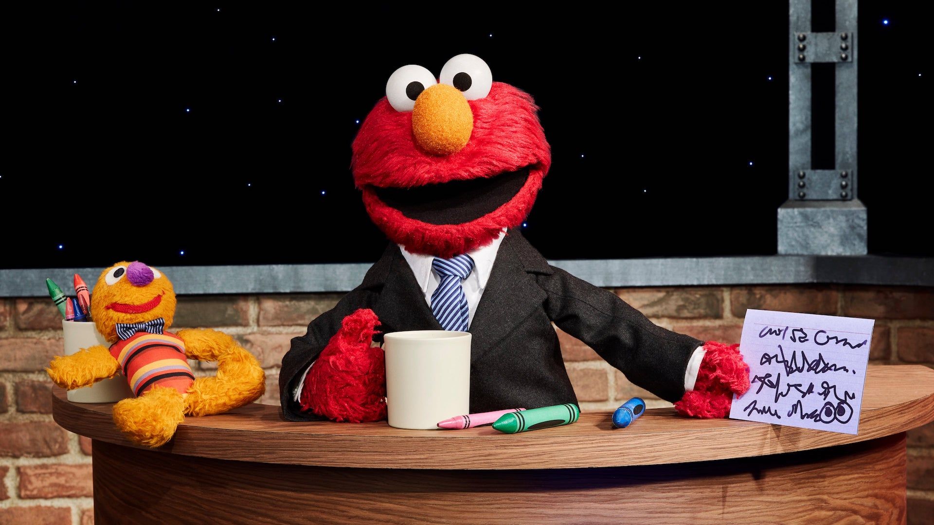 The Not Too Late Show with Elmo background