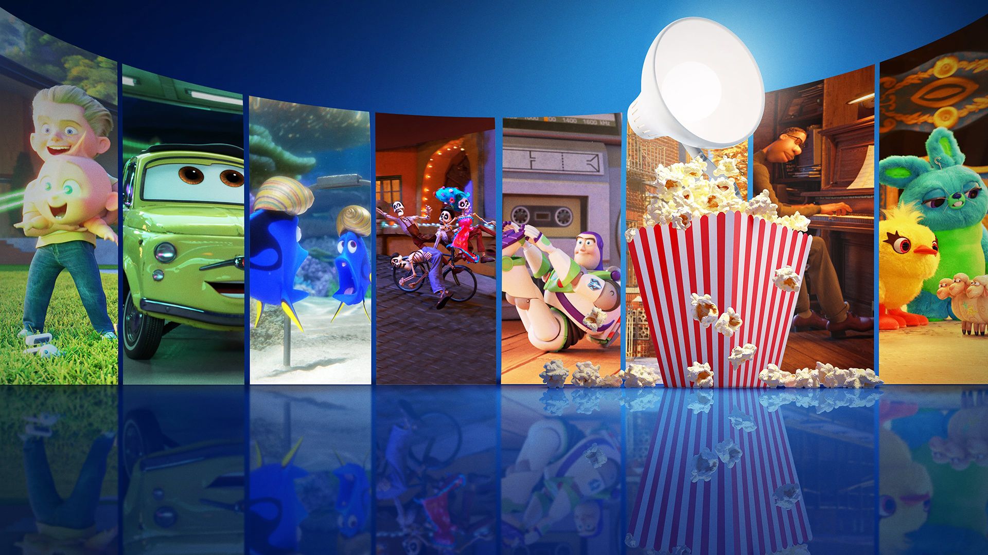 Pixar Popcorn background