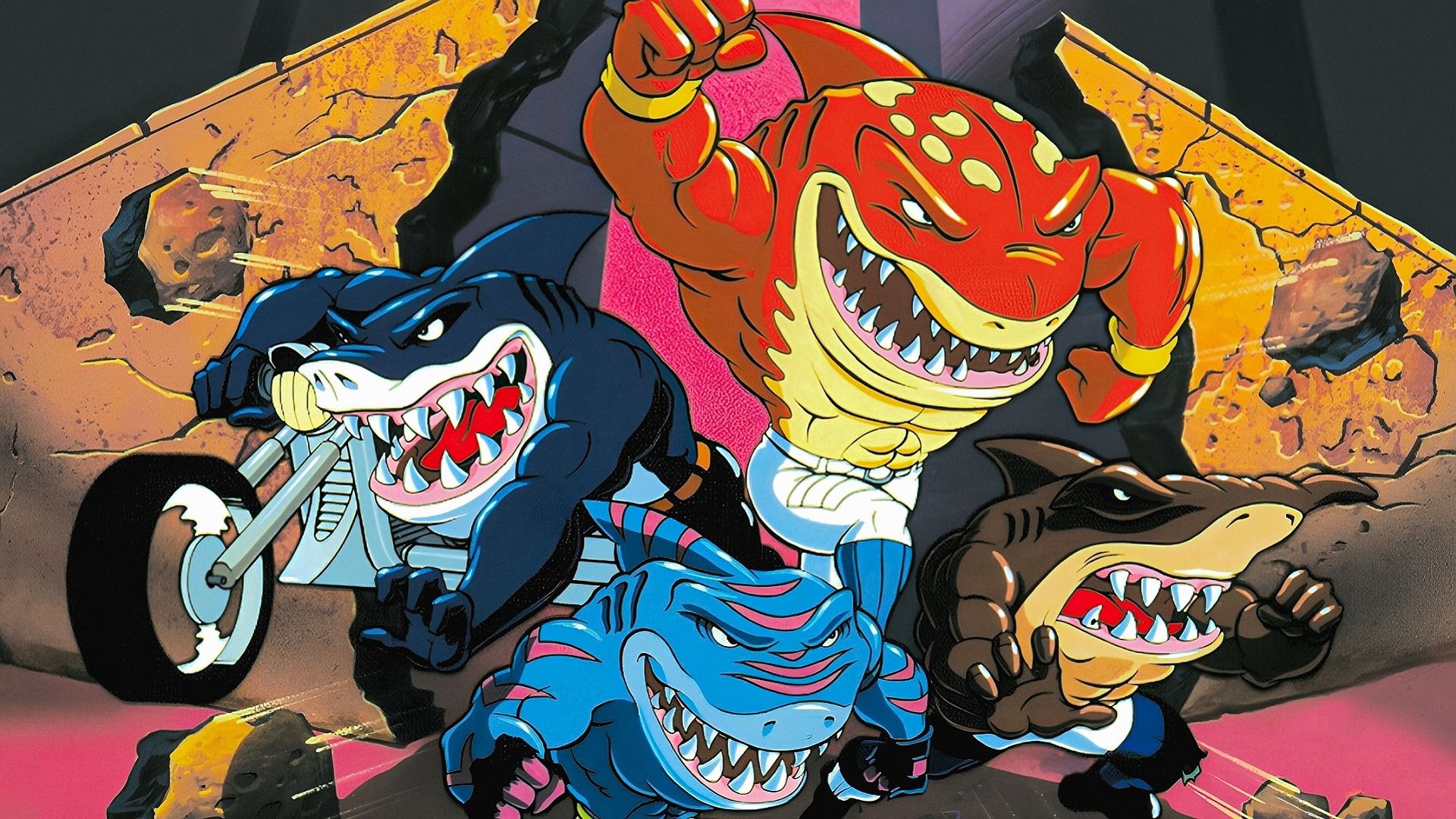 Street Sharks background