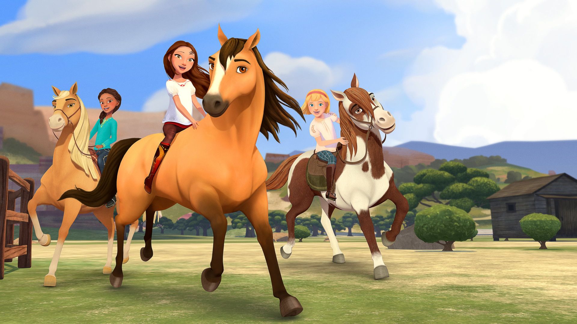 Spirit Riding Free background