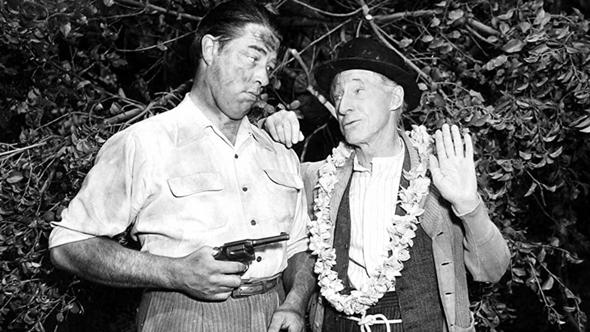 Ma and Pa Kettle at Waikiki background