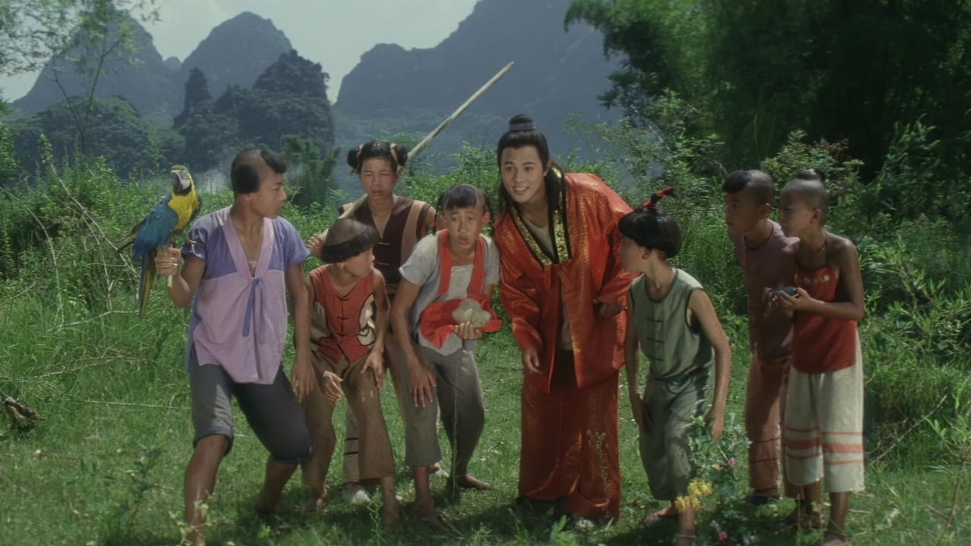 Kids from Shaolin background