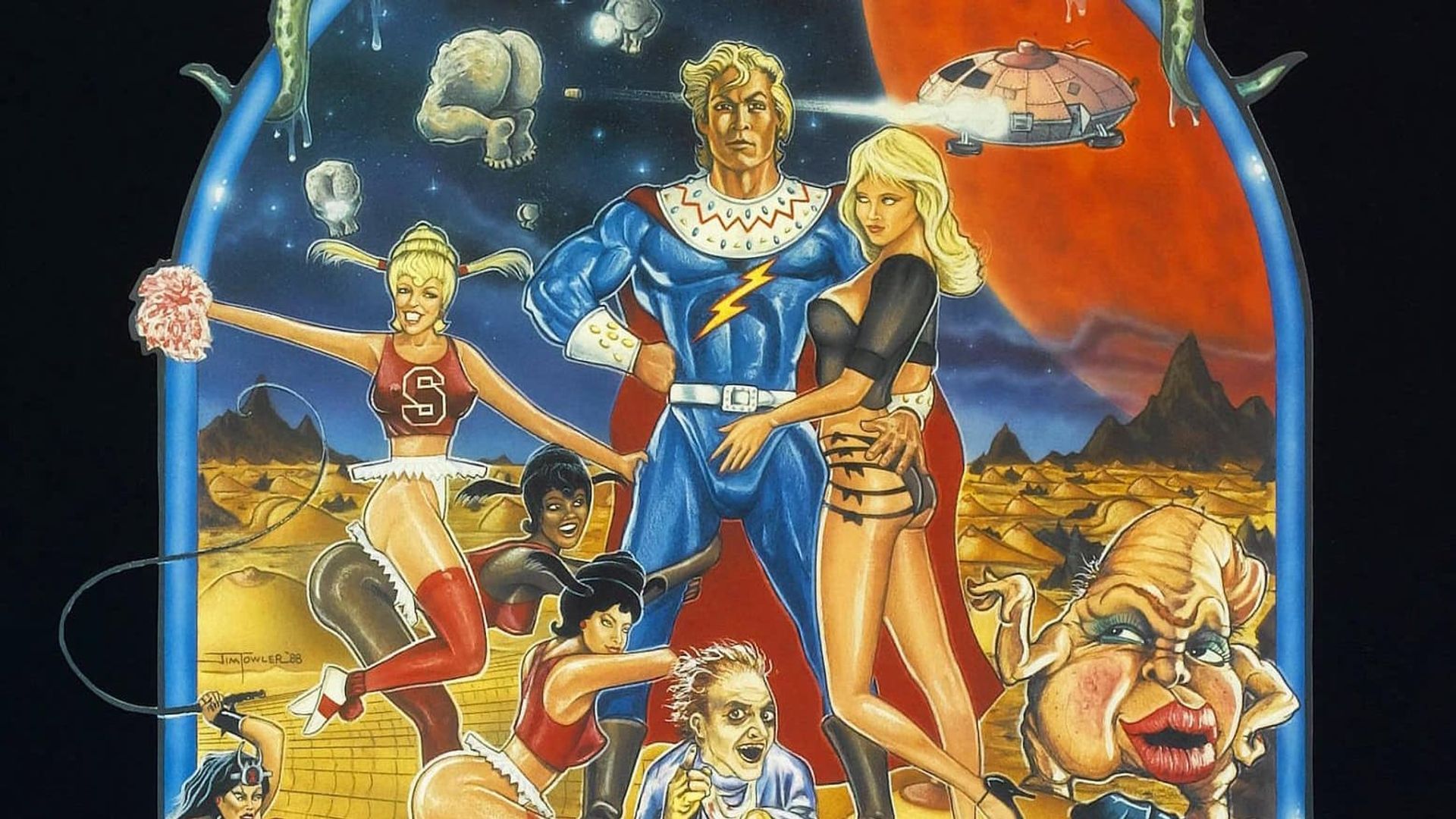 Flesh Gordon Meets the Cosmic Cheerleaders background