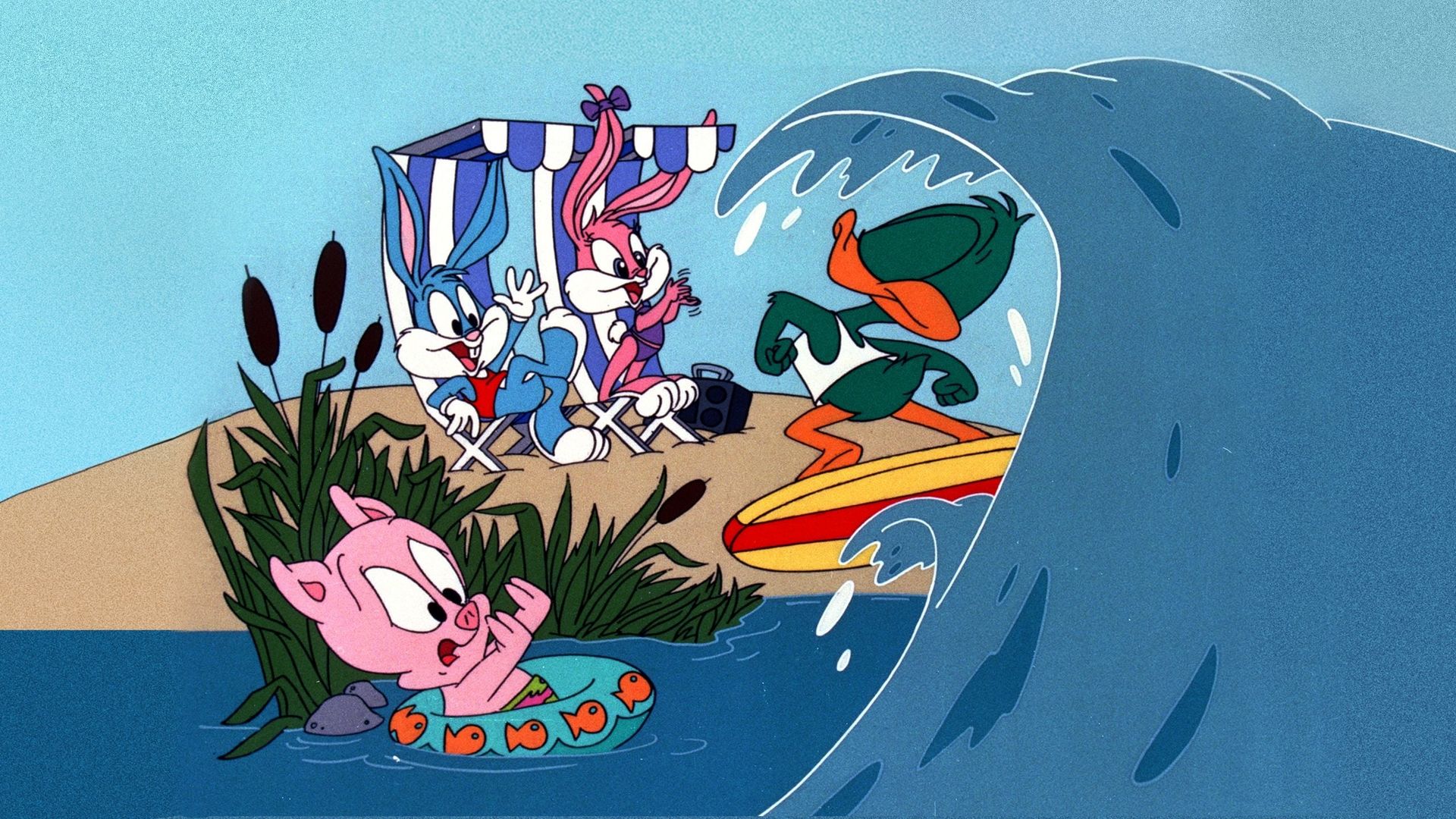 Tiny Toons Spring Break background