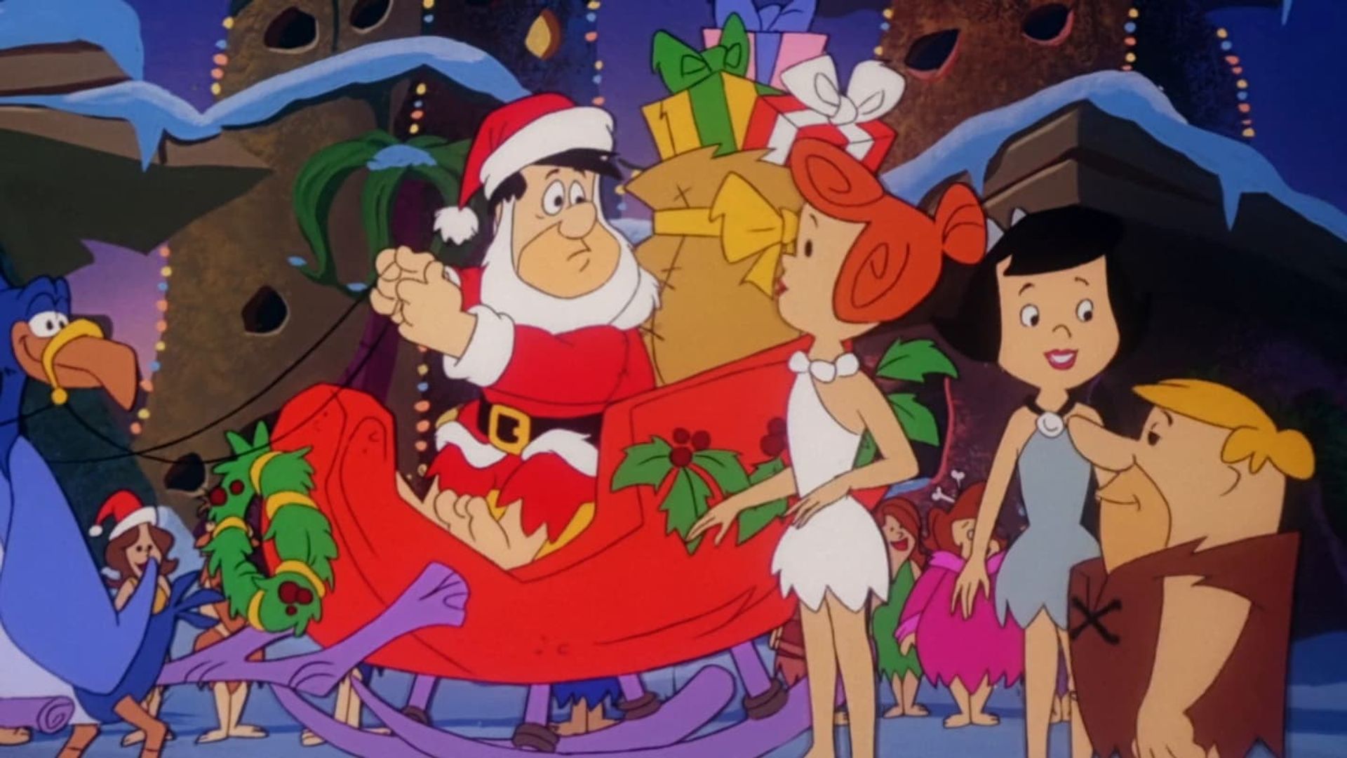 A Flintstone Family Christmas background