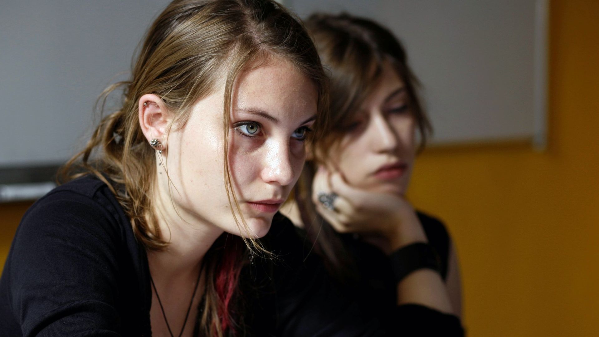 Young Girls in Black background