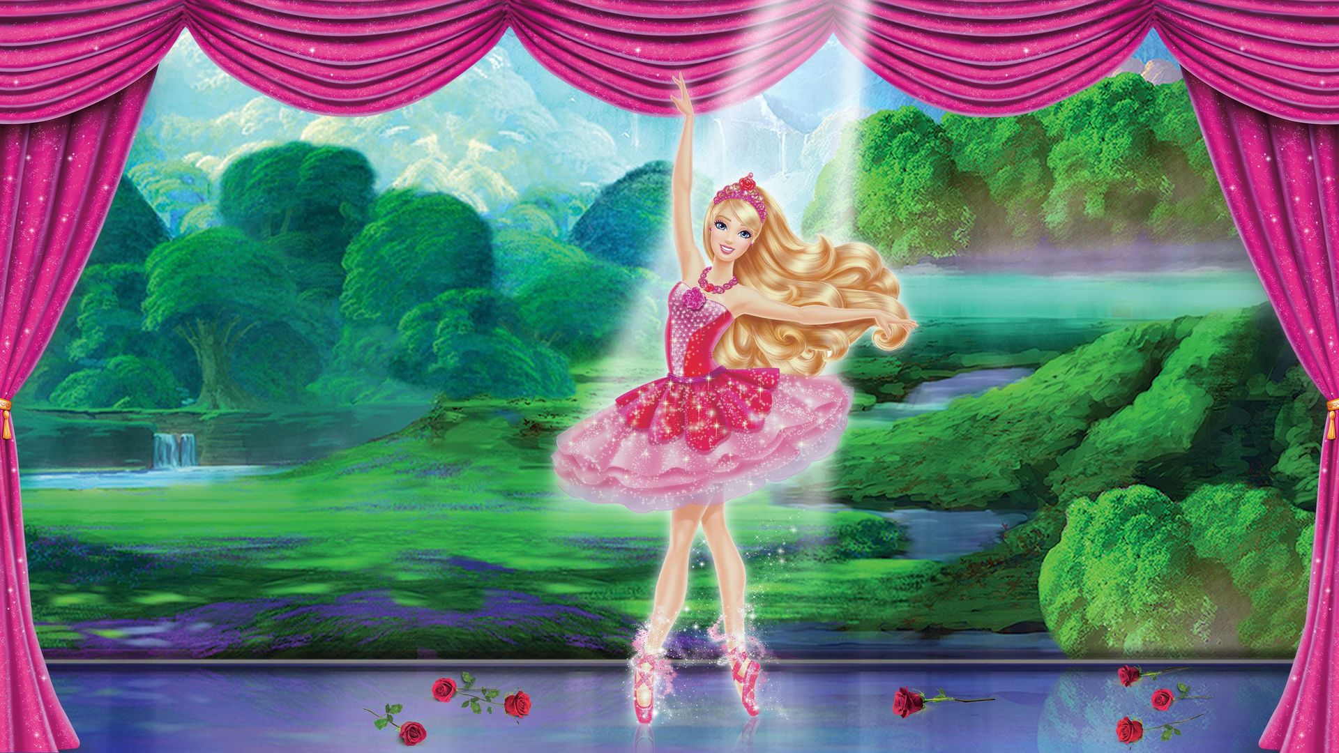 Barbie in the Pink Shoes background