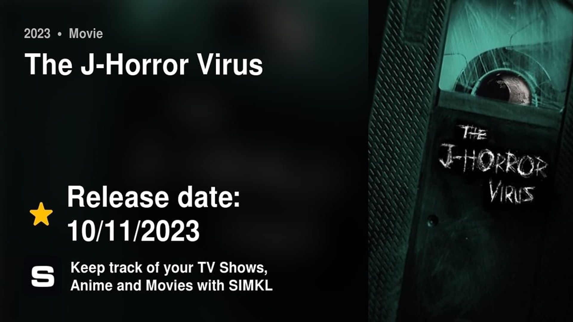 The J-Horror Virus background