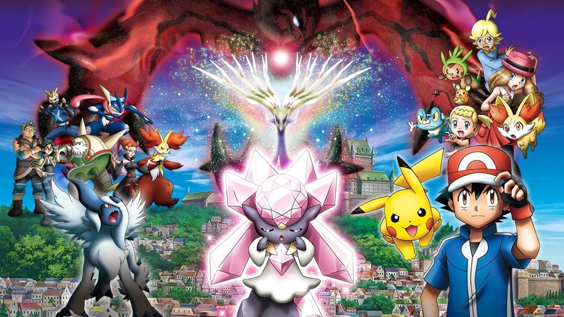 Pokémon the Movie: Diancie and the Cocoon of Destruction background