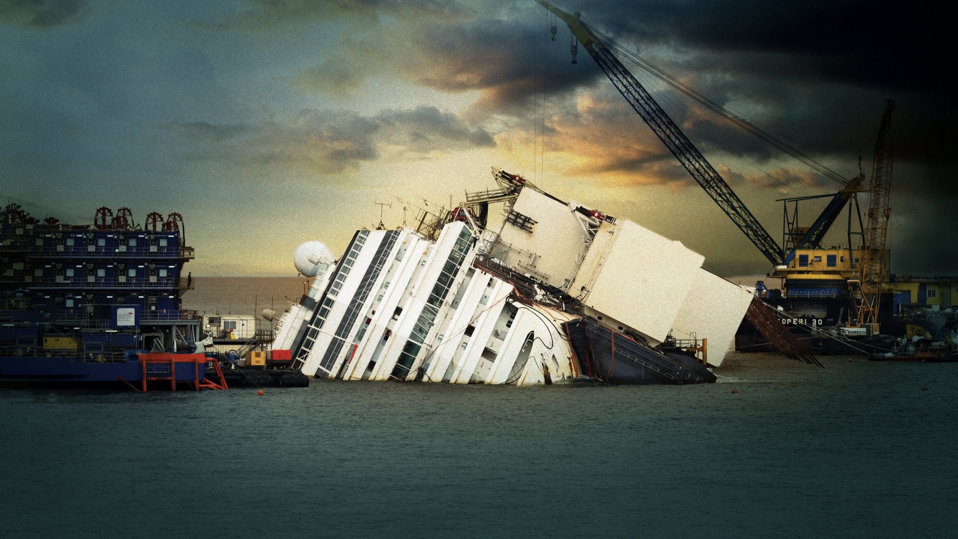 Raising the Costa Concordia background