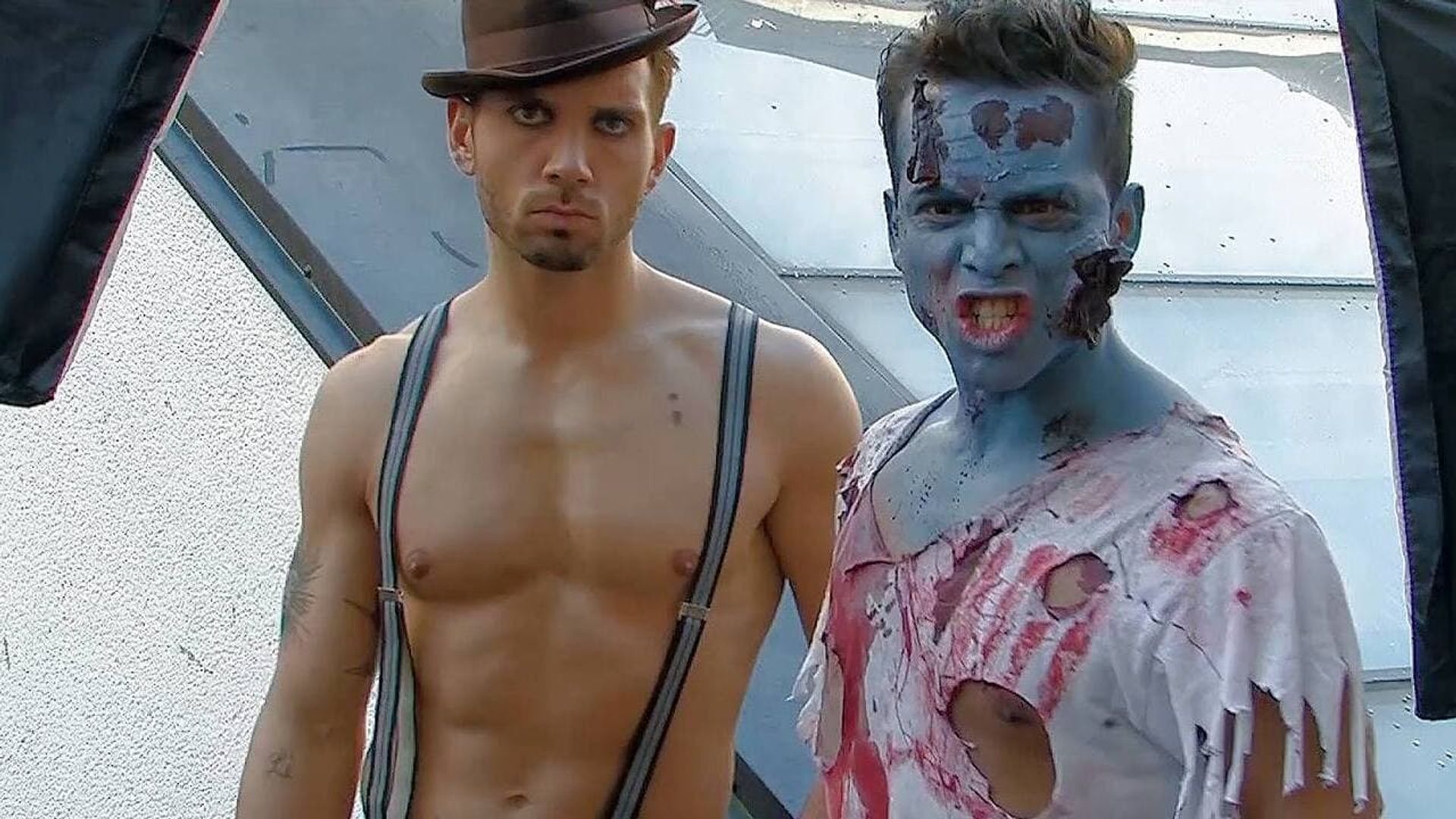 Housewife Alien vs. Gay Zombie background