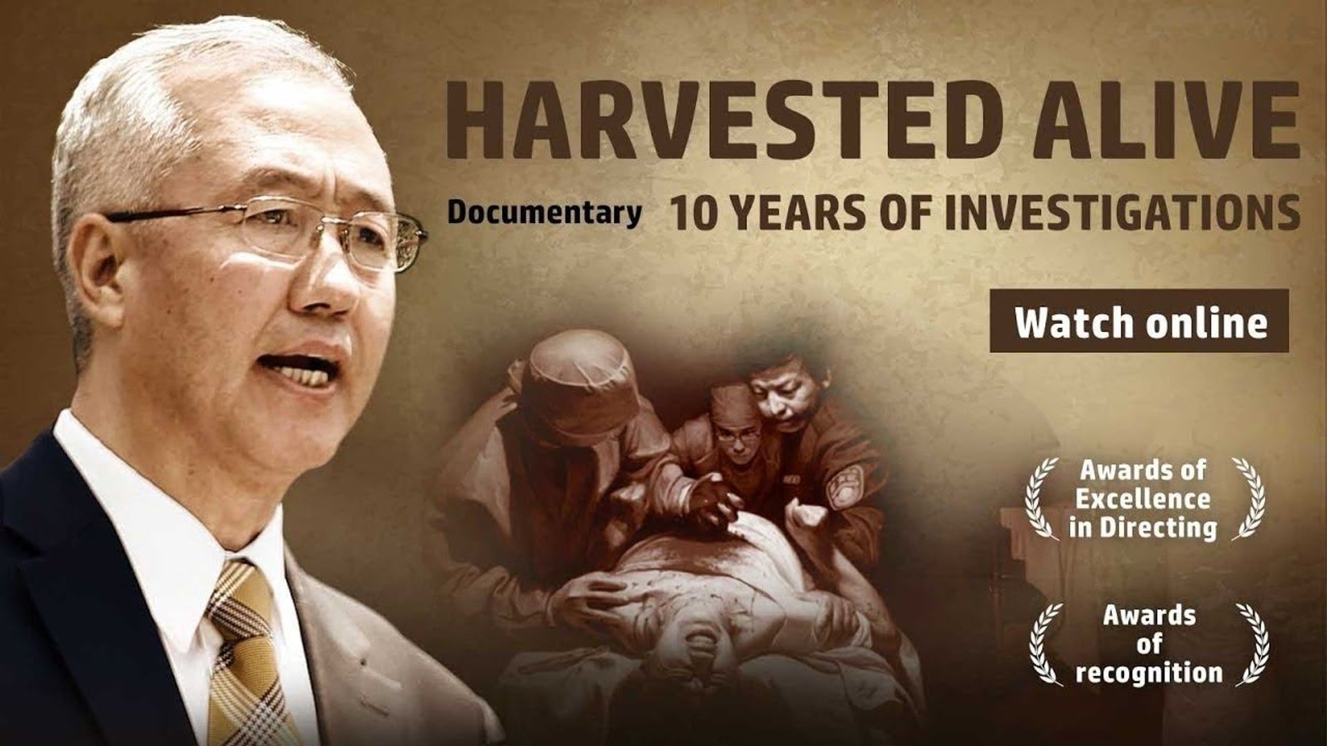 Harvested Alive - 10 Years of Investigation background