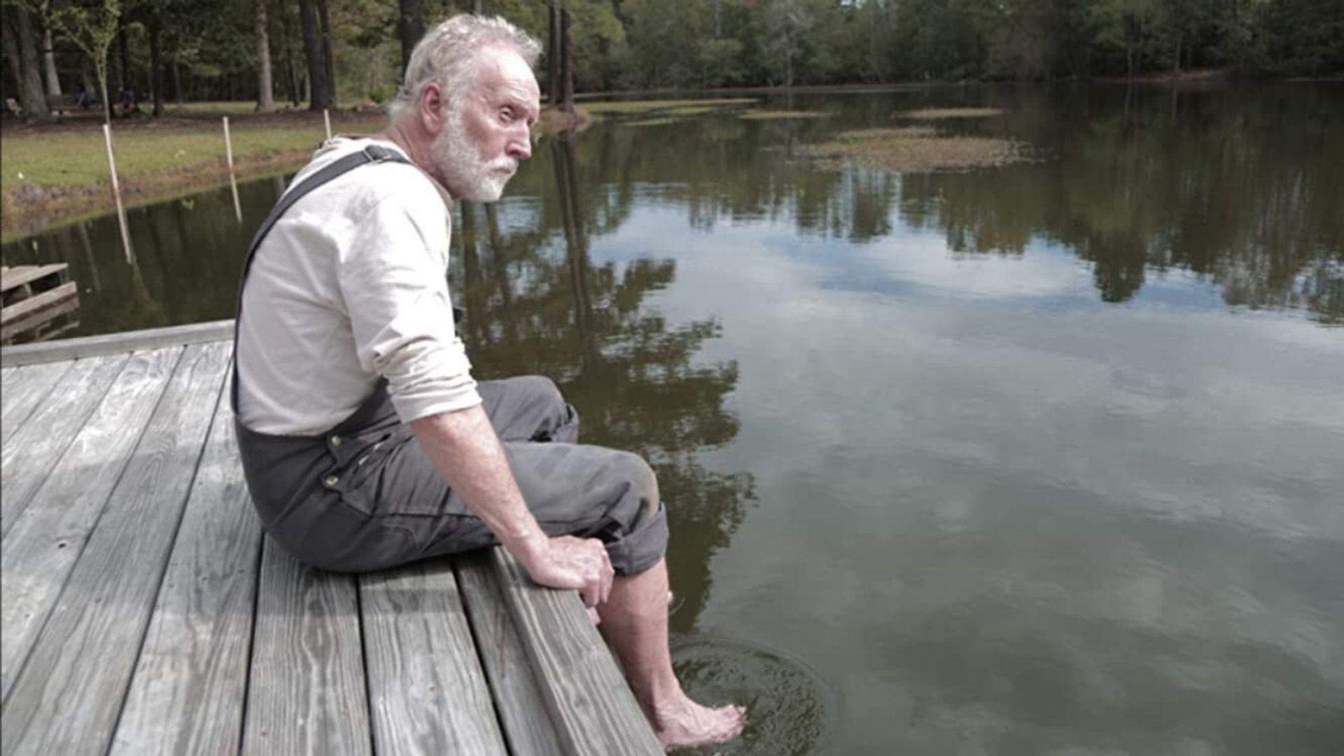 The Old Man and the Pond background