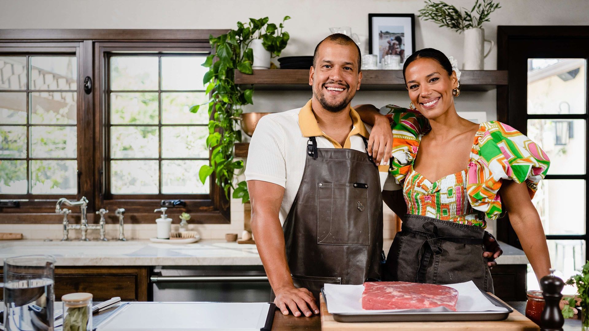 In the Kitchen with Abner and Amanda background