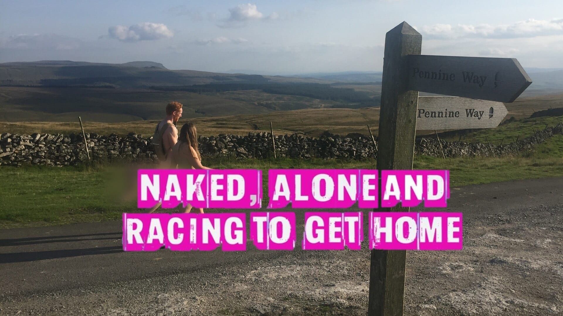 Naked Alone and Racing to Get Home background