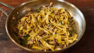 Episode 1 One-Pan Carbonara, Fish Pie and Roast Lamb