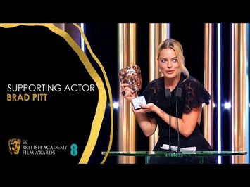 Margot Robbie's Hilarious Speech for Brad Pitt's Supporting Actor Win | EE BAFTA Film Awards 2020