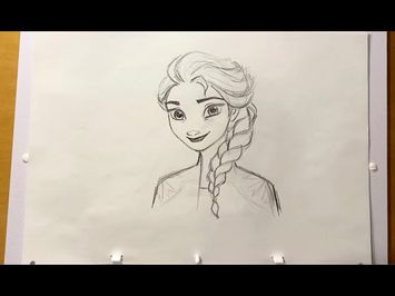 How to Draw Elsa from Frozen 2 l Draw With Disney Animation