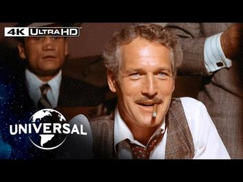 Paul Newman Cons a Con Man in a High-Stakes Poker Game in 4K HDR